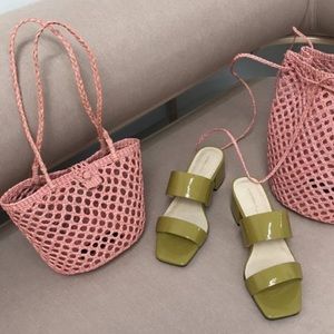Artesano Mini Pink Straw Bag